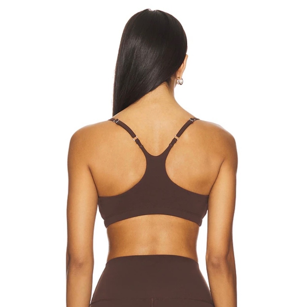 Year of Ours Studio Racer Bralette Oak Dark Brown Large Activewear Yoga Athletic - Picture 3 of 8